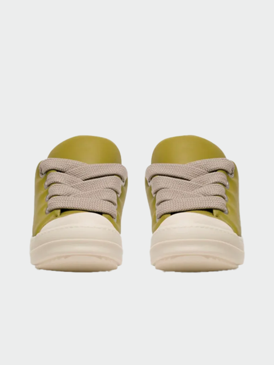 TENIS RICK OWENS LUXOR JUMBO LACE PADDED LOW SNEAKS IN ACID AND MILK PEACHED LAMBSKIN