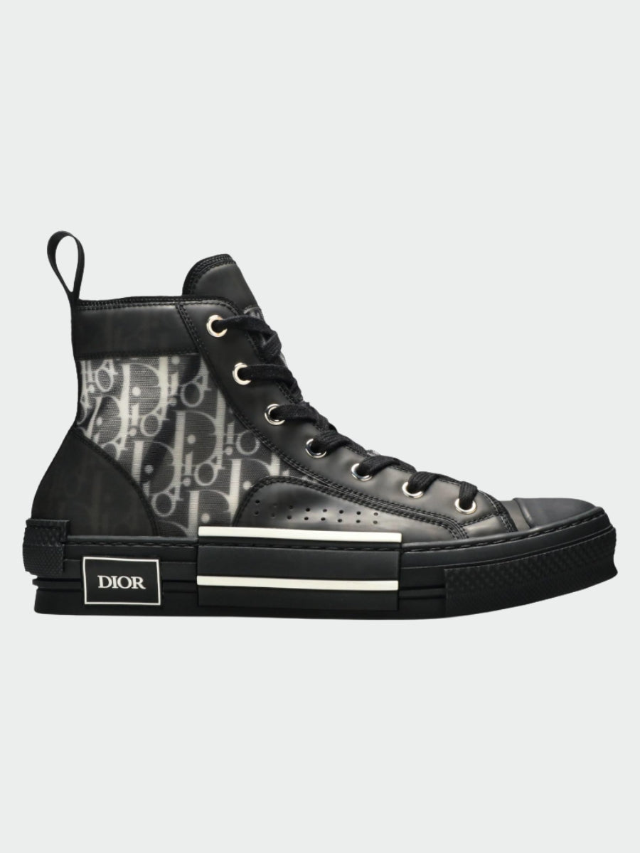 Dior B23 High Top Canvas Oblique Black