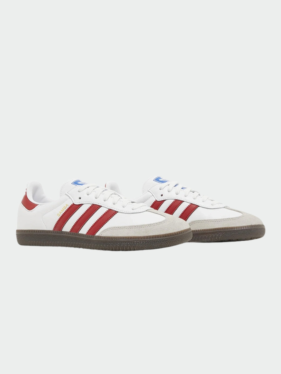 TENIS ADIDAS SAMBA OG WHITE BETTER SCARLET