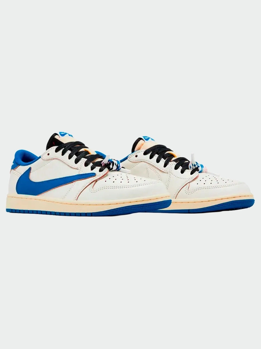 TENIS JORDAN 1 LOW OG SP FRAGMENT X TRAVIS SCOTT SAIL MILITARY BLUE