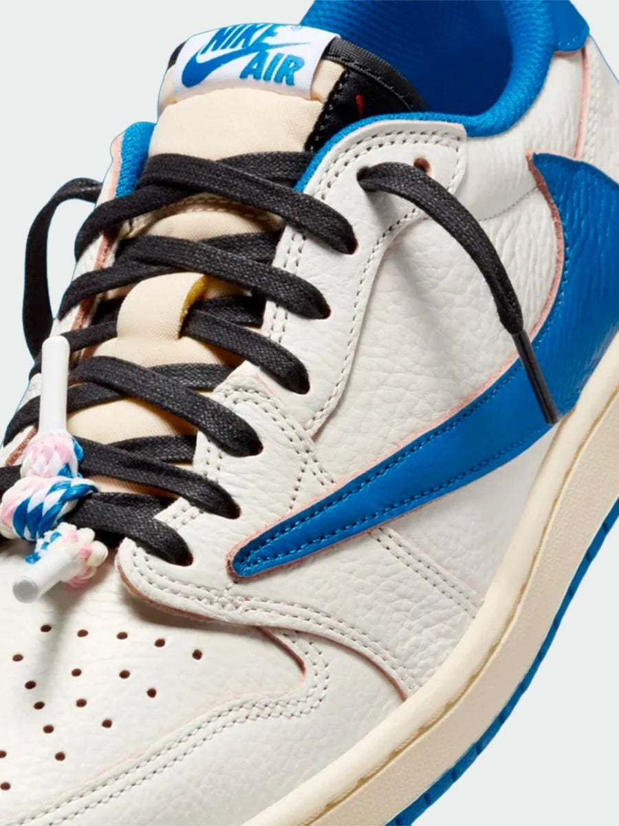 TENIS JORDAN 1 LOW OG SP FRAGMENT X TRAVIS SCOTT SAIL MILITARY BLUE