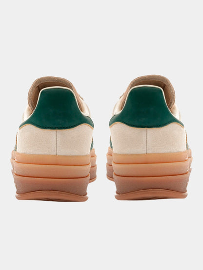 TENIS ADIDAS GAZELLE BOLD MAGIC BEIGE COLLEGIATE GREEN