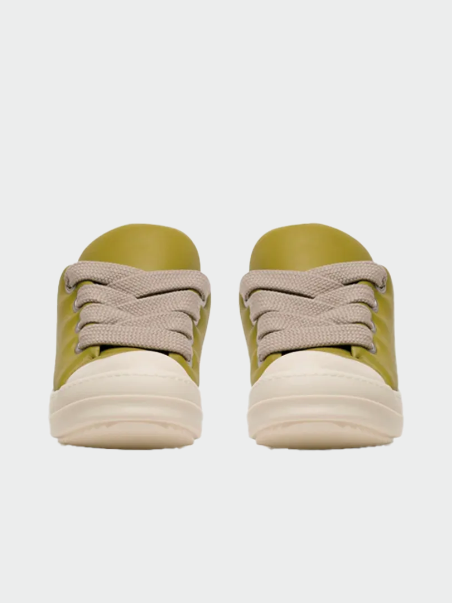 TENIS RICK OWENS LUXOR JUMBO LACE PADDED LOW SNEAKS IN ACID AND MILK PEACHED LAMBSKIN