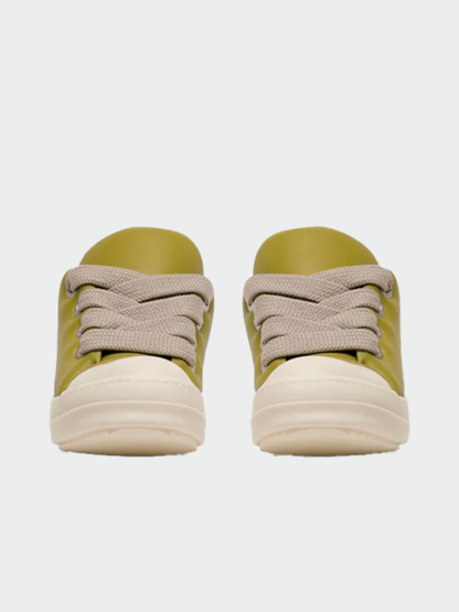 TENIS RICK OWENS LUXOR JUMBO LACE PADDED LOW SNEAKS IN ACID AND MILK PEACHED LAMBSKIN