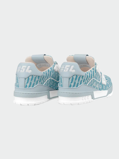 TENIS LOUIS VUITTON LV TRAINER BLUE STRIPE MONOGRAM
