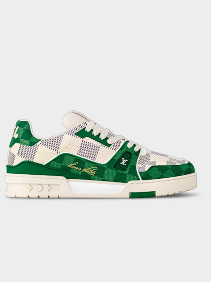 TENIS LOUIS VUITTON LV TRAINER DAMIER WHITE GREEN
