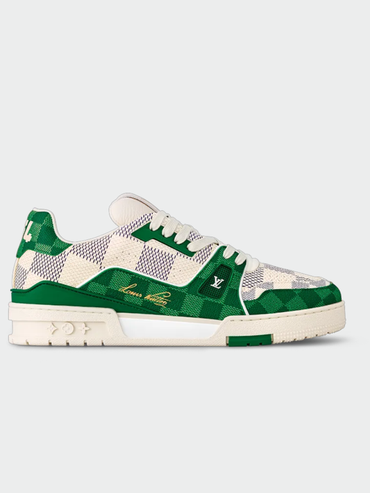 TENIS LOUIS VUITTON LV TRAINER DAMIER WHITE GREEN