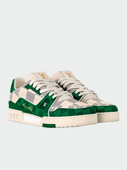 TENIS LOUIS VUITTON LV TRAINER DAMIER WHITE GREEN