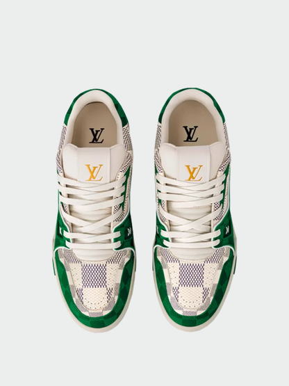 TENIS LOUIS VUITTON LV TRAINER DAMIER WHITE GREEN