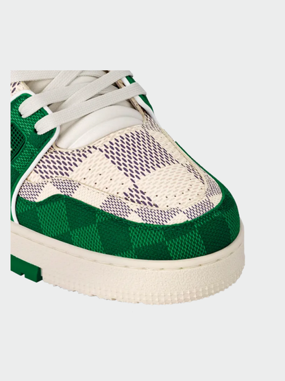 TENIS LOUIS VUITTON LV TRAINER DAMIER WHITE GREEN