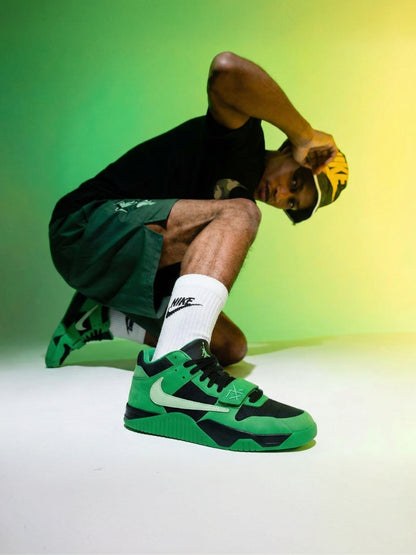 TENIS JORDAN JUMPMAN JACK TR TRAVIS SCOTT GREEN SPARK